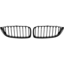 BMW 4-Serie F32/F33/F36 13-21 Enkelribbad Blanksvart Sportgrill / Njurar Performance-Look DIEDERICHS